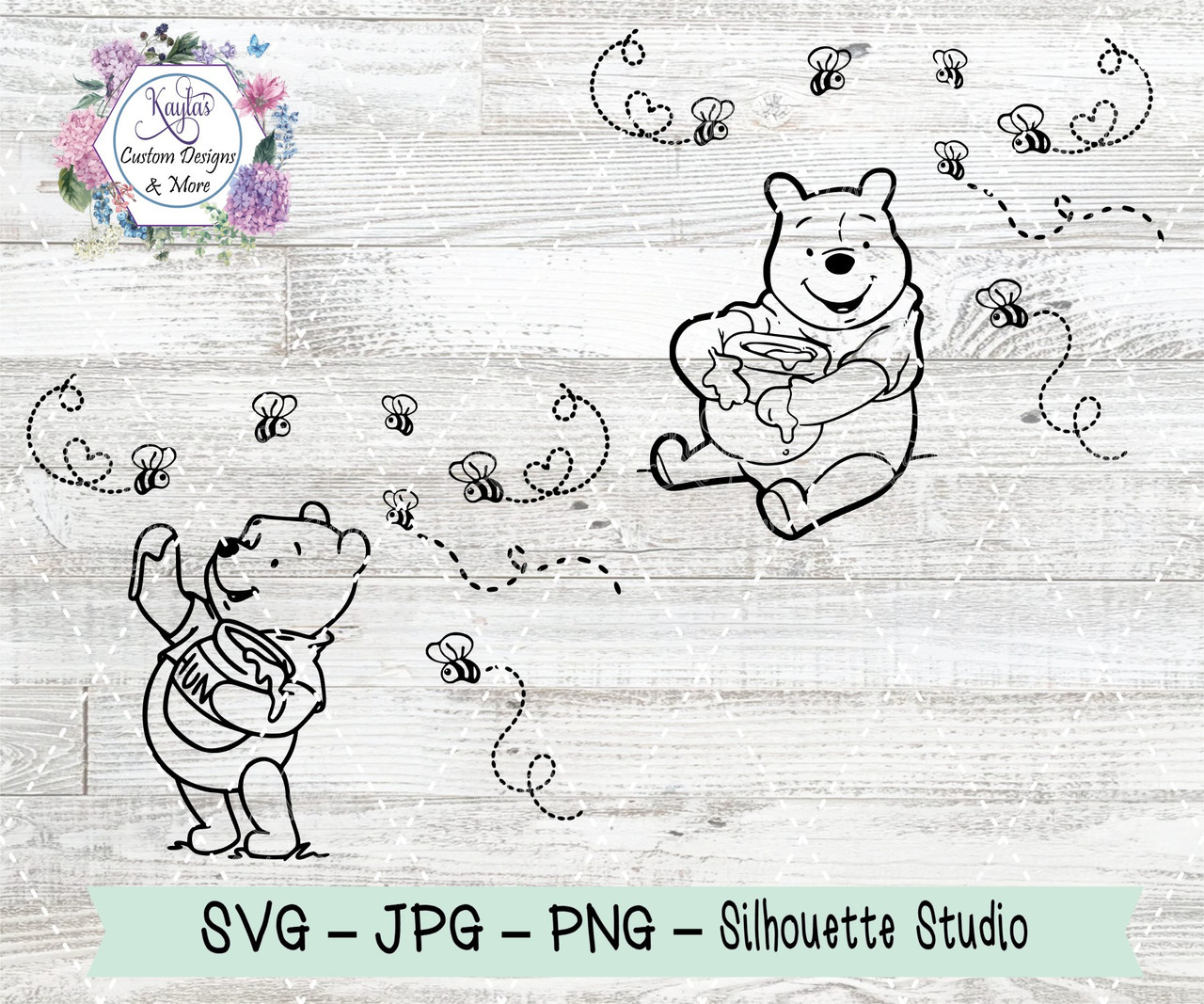 Pooh with Honey Burst Tumbler Template Digital Download Pooh with Honey Burst Tumbler Template Digital Download