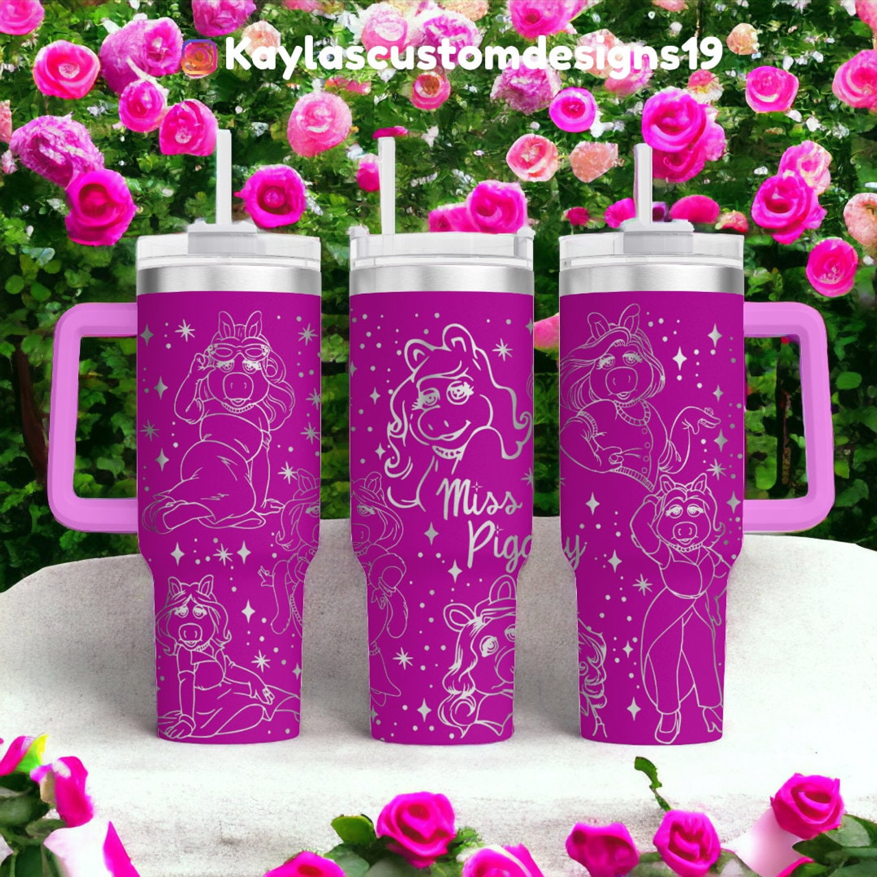 Ready To Ship- 40 oz Sublimation Tumbler W/ Handle – The Glittery Pig, LLC