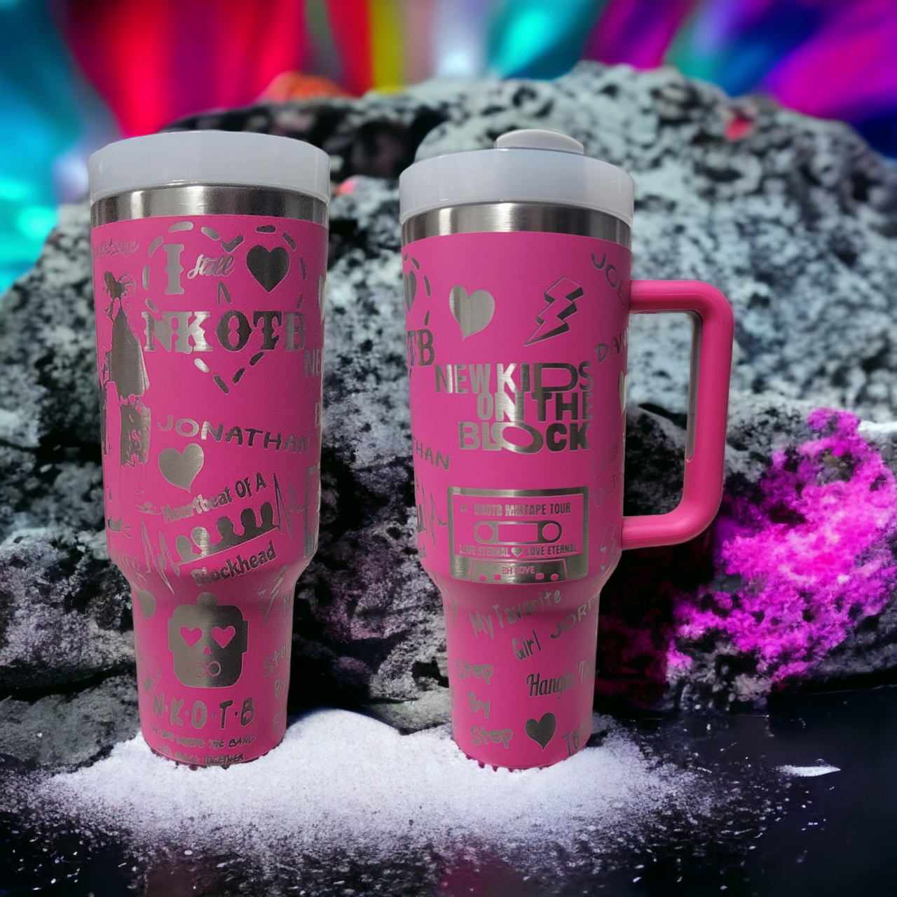 New Kids on The Block Tour Tumbler, Full Wrap Engraved Stanley, Quencher  2.0 Water Bottle, Laser Engraved Cup, Custom Engraved