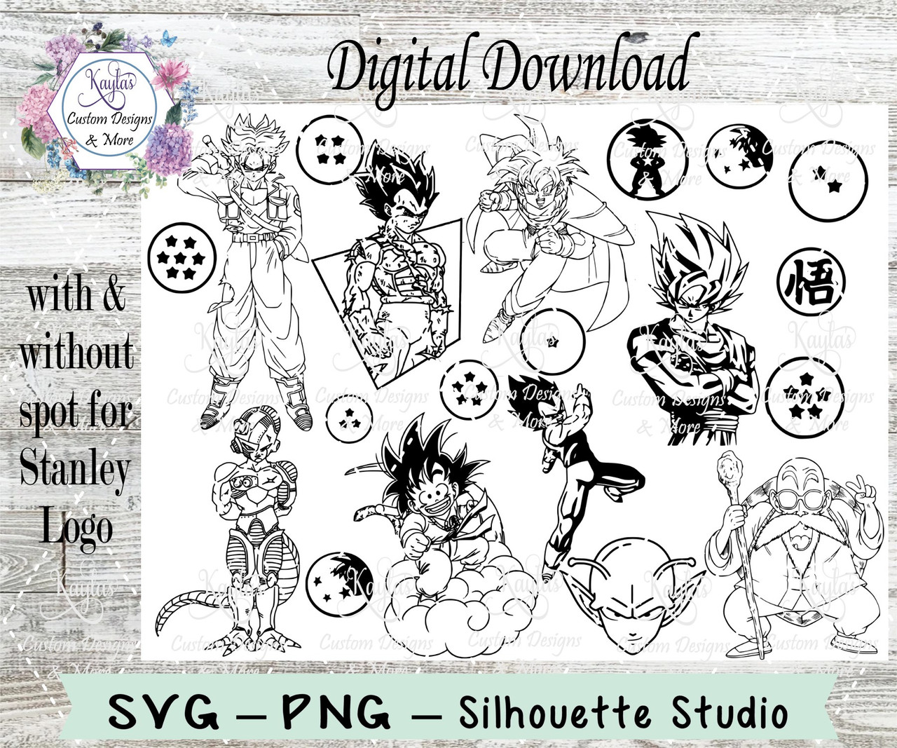 Dragon Ball Z SVG Tumbler Template Digital Download dragon-ball-z-svg-tumbler-template-digital-download