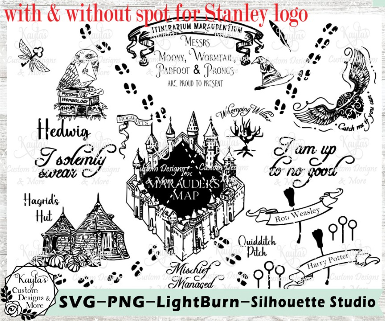 Harry Potter Marauder's Map SVG Tumbler Template Digital Download harry-potter-marauder-s-map-svg-tumbler-template-digital-download