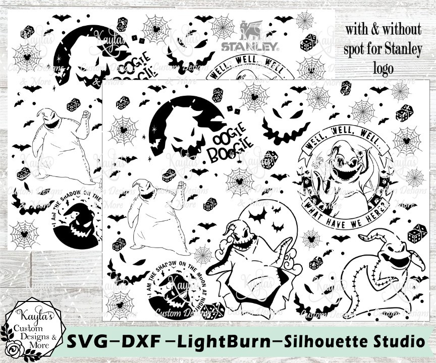 Oogie Boogie SVG Tumbler Template Digital Download