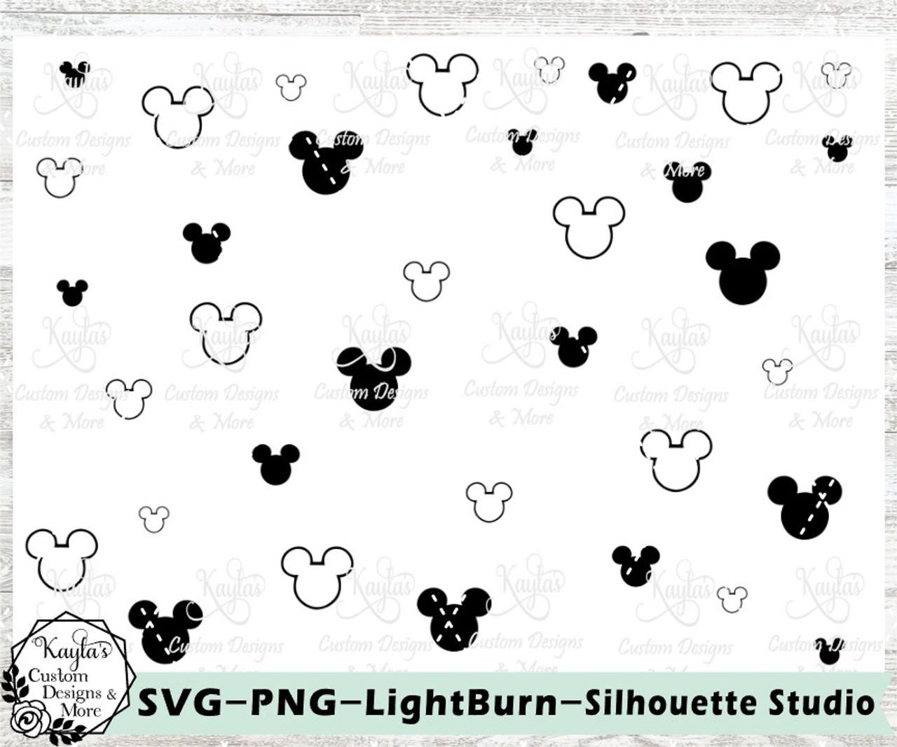 Mickey Heads SVG Tumbler Template Digital Download mickey-heads-svg-tumbler-template-digital-download