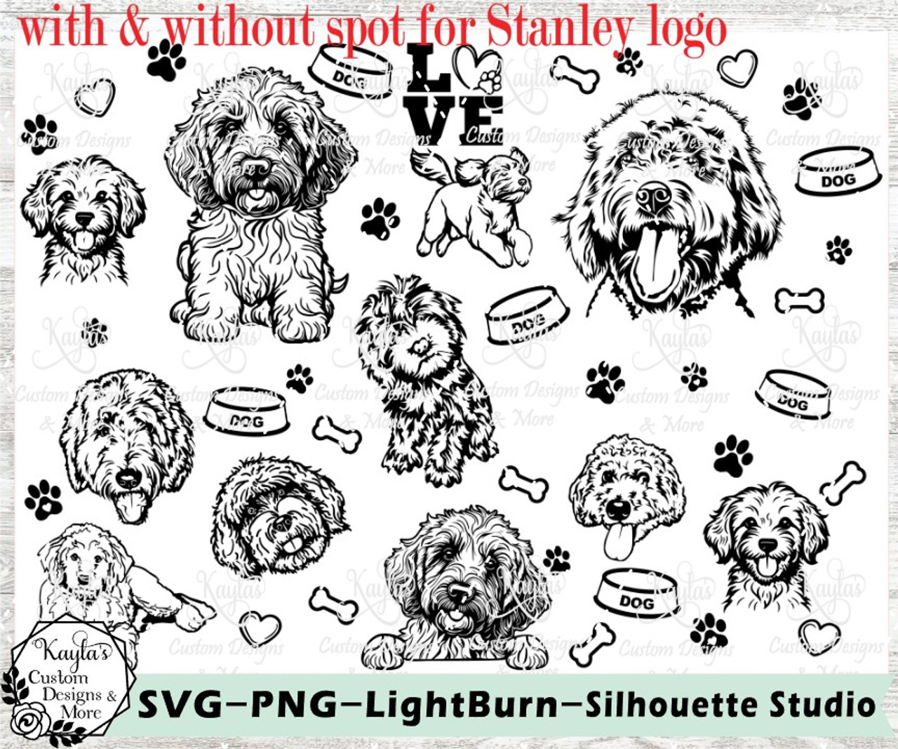 Golden Doodle SVG Tumbler Template Digital Download golden-doodle-svg-tumbler-template-digital-download