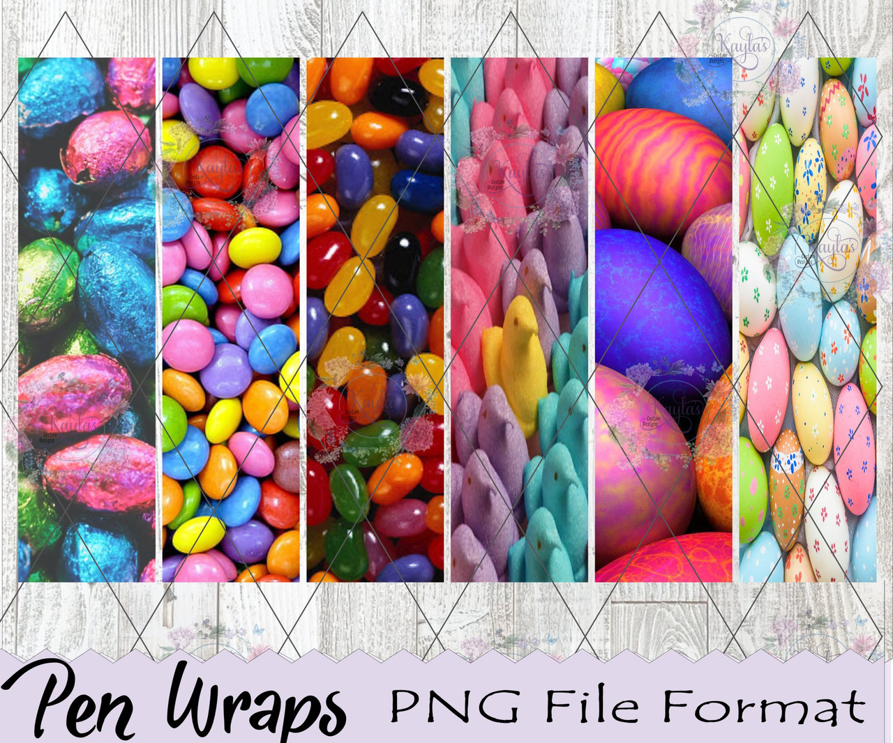 Candy Wrapper Pen Wraps Digital Download