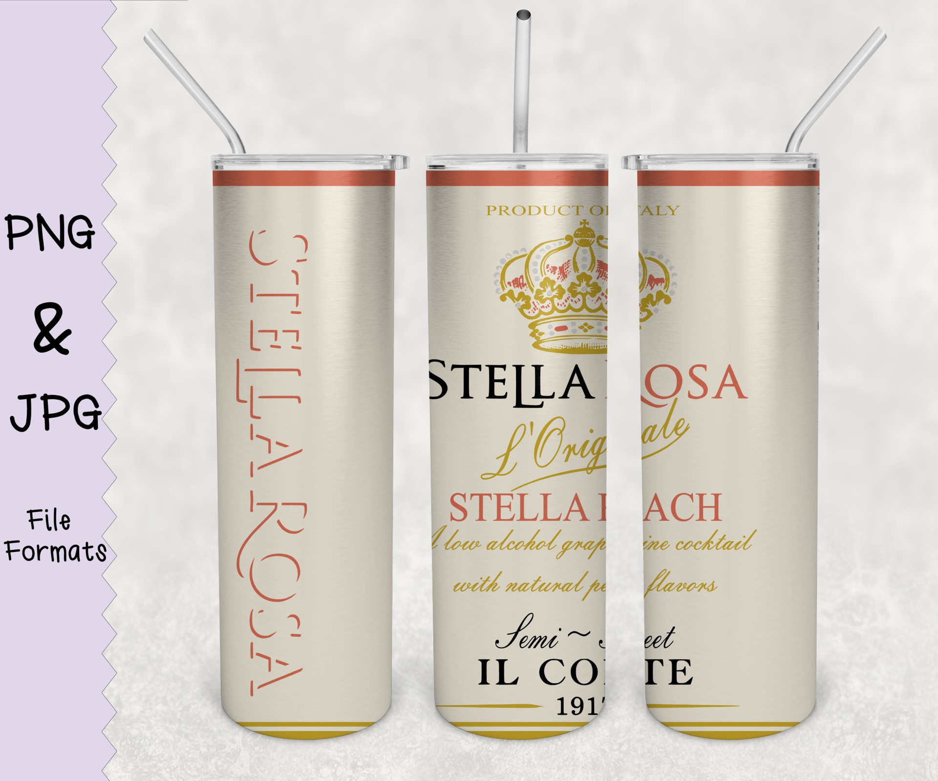 Custom Stella Rosa Stella Rosa Peach Tumbler Wrap Digital Download