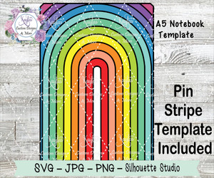Rainbow A5 Notebook Burst Template Digital Download Rainbow A5 Notebook Burst Template Digital Download