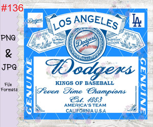 Dodgers Birthday Banner Digital Download 