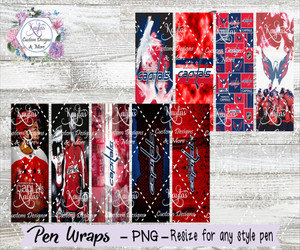 Washington Capitals Hockey Pen Wraps Digital Download Washington Capitals Hockey Pen Wraps Digital Download