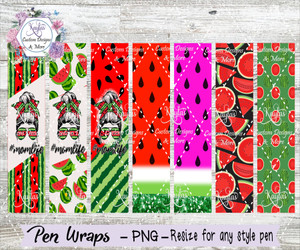 Watermelon Theme Pen Wraps Digital Download Watermelon Theme Pen Wraps Digital Download
