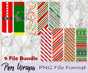 Christmas Pen Wrap Digital Download-1 Christmas Pen Wrap Digital Download-1