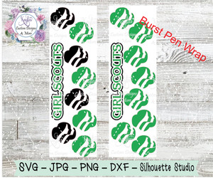 Girl Scouts Burst Pen Wrap Digital Download Girl Scouts Burst Pen Wrap Digital Download