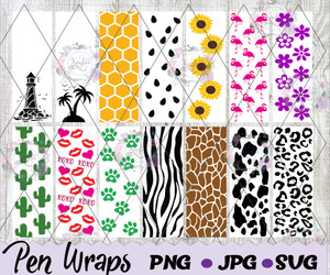 Pen Wrap SVG Designs Pen Wraps Digital Download Pen Wrap SVG Designs Pen Wraps Digital Download