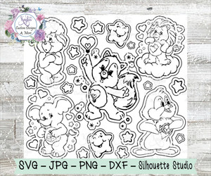 Care Bear Cousins Burst Tumbler Template Digital Download Care Bear Cousins Burst Tumbler Template Digital Download