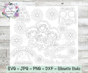 Golden Girls Burst Tumbler Template Digital Download Golden Girls Burst Tumbler Template Digital Download