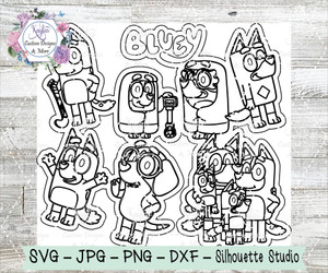 Bluey Burst Tumbler Template Digital Download