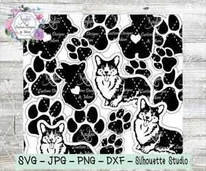 Corgi Burst Tumbler Template Digital Download