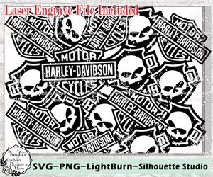 Harley Davidson Burst Tumbler Template Digital Download