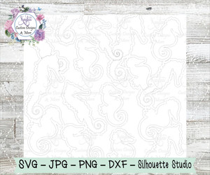 Sea Horses Burst Tumbler Template Digital Download Sea Horses Burst Tumbler Template Digital Download