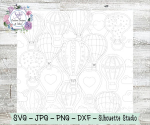 Hot Air Balloons Burst Tumbler Template Digital Download Hot Air Balloons Burst Tumbler Template Digital Download