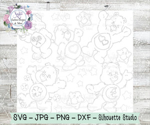 Care Bears Burst Tumbler Template Digital Download Care Bears Burst Tumbler Template Digital Download