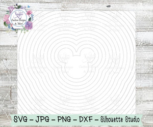 Mickey Mouse Head Burst Tumbler Template Digital Download