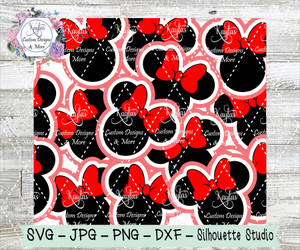 Minnie Mouse Head Burst Tumbler Template Digital Download Minnie Mouse Head Burst Tumbler Template Digital Download