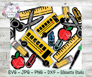 Teacher/School Bus Burst Tumbler Template Digital Download Teacher/School Bus Burst Tumbler Template Digital Download