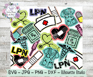 LPN Burst Tumbler Template Digital Download