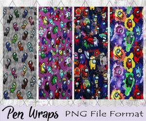 Among Us Pen Wraps Digital Download Among Us Pen Wraps Digital Download