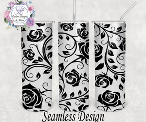 Rose Vines Tumbler Template Digital Download Rose Vines Tumbler Template Digital Download