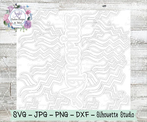 Aquarius Sign Burst Tumbler Template Digital Download