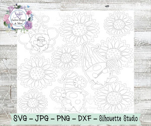 Sunflower and Gnome Burst Tumbler Template Digital Download Sunflower and Gnome Burst Tumbler Template Digital Download