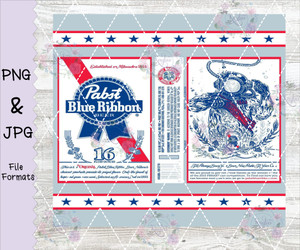 Blue Ribbon Beer Tumbler Wraps Digital Download Blue Ribbon Beer Tumbler Wraps Digital Download