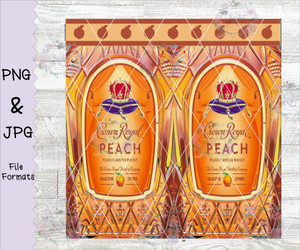 Crown Royal Peach Tumbler Wraps Digital Download