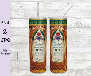 Crown Royal Rye  Tumbler Wraps Digital Download