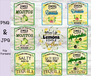 When Life Gives You Lemons/ Limes Make.... Drink Labels Digital Download When Life Gives You Lemons/ Limes Make.... Drink Labels Digital Download