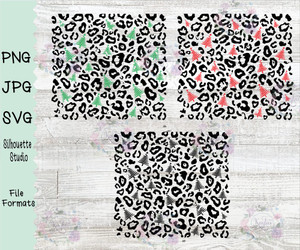 Christmas Trees Leopard Print Digital Download Christmas Trees Leopard Print Digital Download