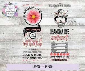 Mess Grandma-Floral Digital Download