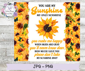 You Are My Sunshine Tumbler Wrap Digital Download You Are My Sunshine Tumbler Wrap Digital Download