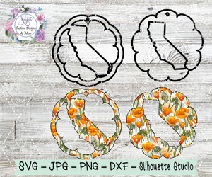 California State Ruffle Earrings Digital Download California State Ruffle Earrings Digital Download