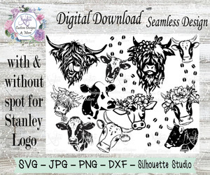 Cow SVG Tumbler Template Digital Download Cow SVG Tumbler Template Digital Download