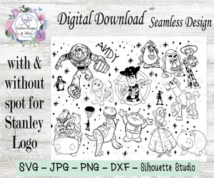 Disney Toy Story SVG Tumbler Template Digital Download Disney Toy Story SVG Tumbler Template Digital Download