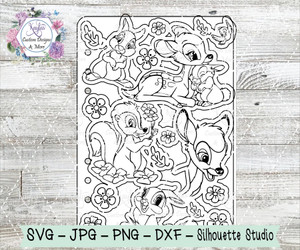 Bambi and Friends Notebook Template Digital Download Bambi and Friends Notebook Template Digital Download