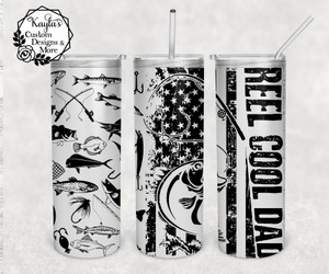 Reel Cool Dad Fishing, 20oz, 30oz Stainless Tumbler, Laser Engraved, Full Wrap Gift For Him, Custom Engraved Personalized Fishing Tumbler Reel Cool Dad Fishing, 20oz, 30oz Stainless Tumbler, Laser Engraved, Full Wrap Gift For Him, Custom Engraved Personalized Fishing Tumbler