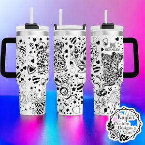 Lisa Frank SVG Tumbler Template Digital Download Lisa Frank SVG Tumbler Template Digital Download