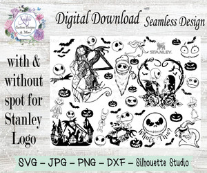 Nightmare Before Christmas SVG Tumbler Template Digital Download Nightmare Before Christmas SVG Tumbler Template Digital Download