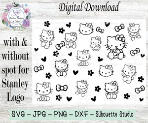 Hello Kitty Dodgers Instant Download - Custom Art Workshop