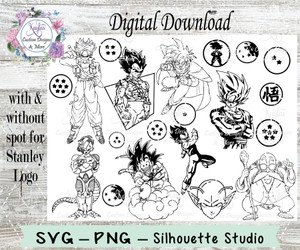 Dragon Ball Z SVG Tumbler Template Digital Download Dragon Ball Z SVG Tumbler Template Digital Download