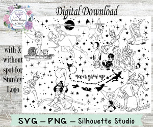 Peter Pan SVG Tumbler Template Digital Download Peter Pan SVG Tumbler Template Digital Download